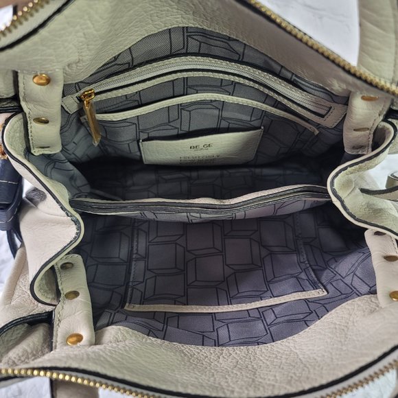 BE_GE COUTURE Korea Grey Two Way Pebbled Leather Bag - Picture 15 of 17